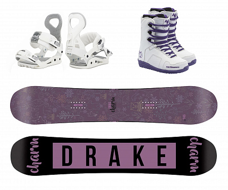 Комплит сноуборд CHARM + крепления QUEEN WMN'S + ботинки DIME WMN'S Комплит сноуборд CHARM + крепления QUEEN WMN'S + ботинки DIME WMN'S